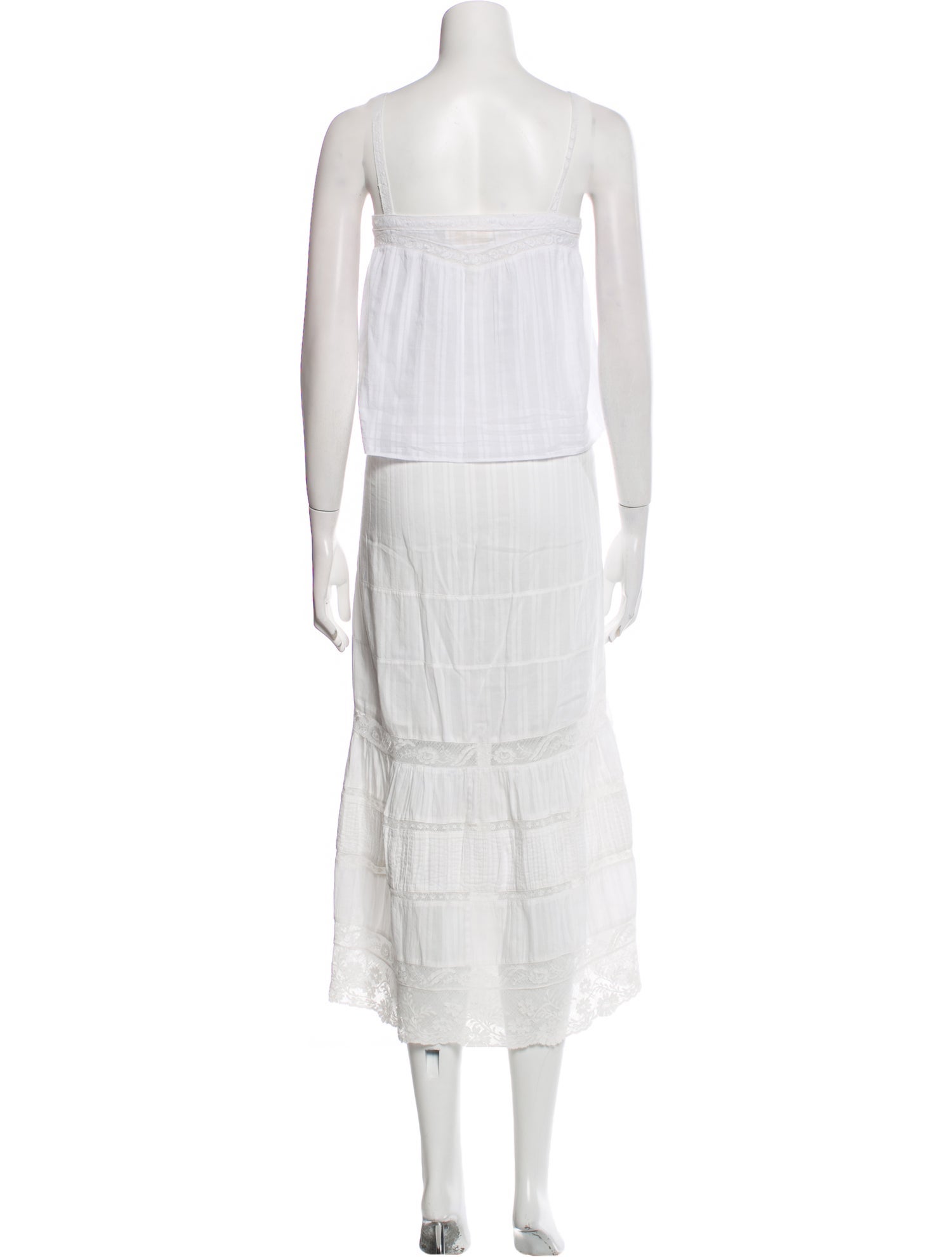 LoveShackFancy Lace Trim Embellishment Skirt Set